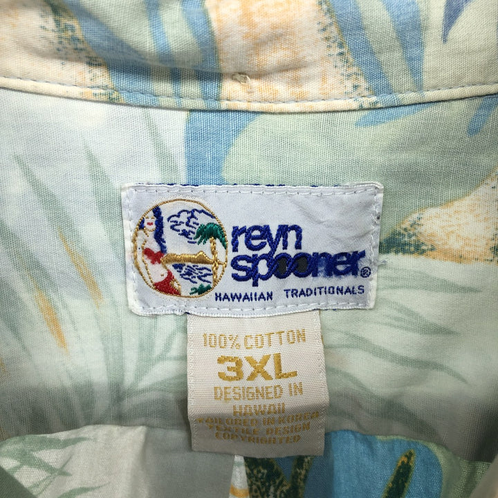 Big size 90'S Reyn Spooner swimsuit tag all-over print pullover button-down Hawaiian aloha shirt men's XXXL equivalent /eaa467235