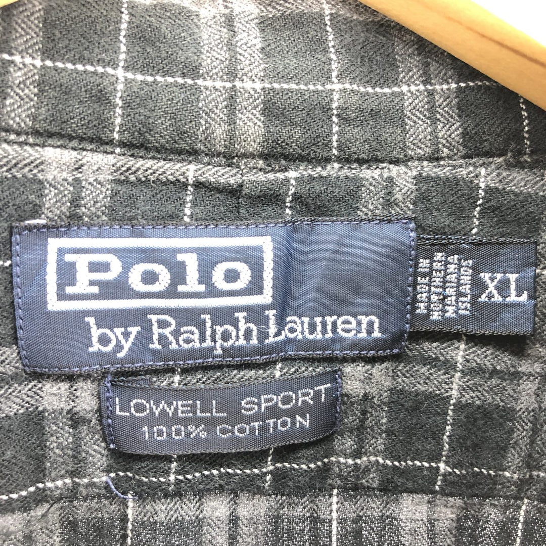 Ralph Lauren LOWELL SPORT long sleeve check shirt, men's XL size /eaa467249