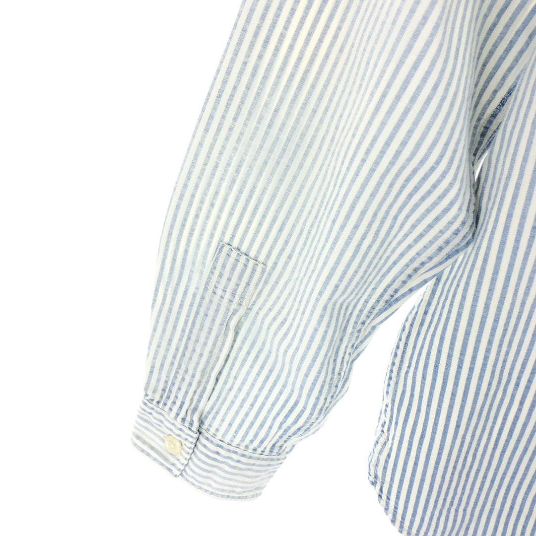 POLO by Ralph Lauren Seersucker Long Sleeve Striped Shirt Men's M Size / eaa467251