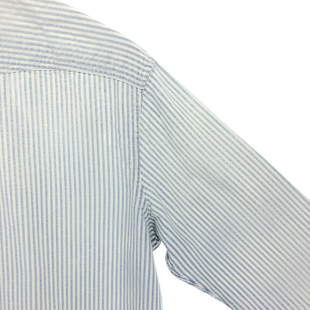 POLO by Ralph Lauren Seersucker Long Sleeve Striped Shirt Men's M Size / eaa467251