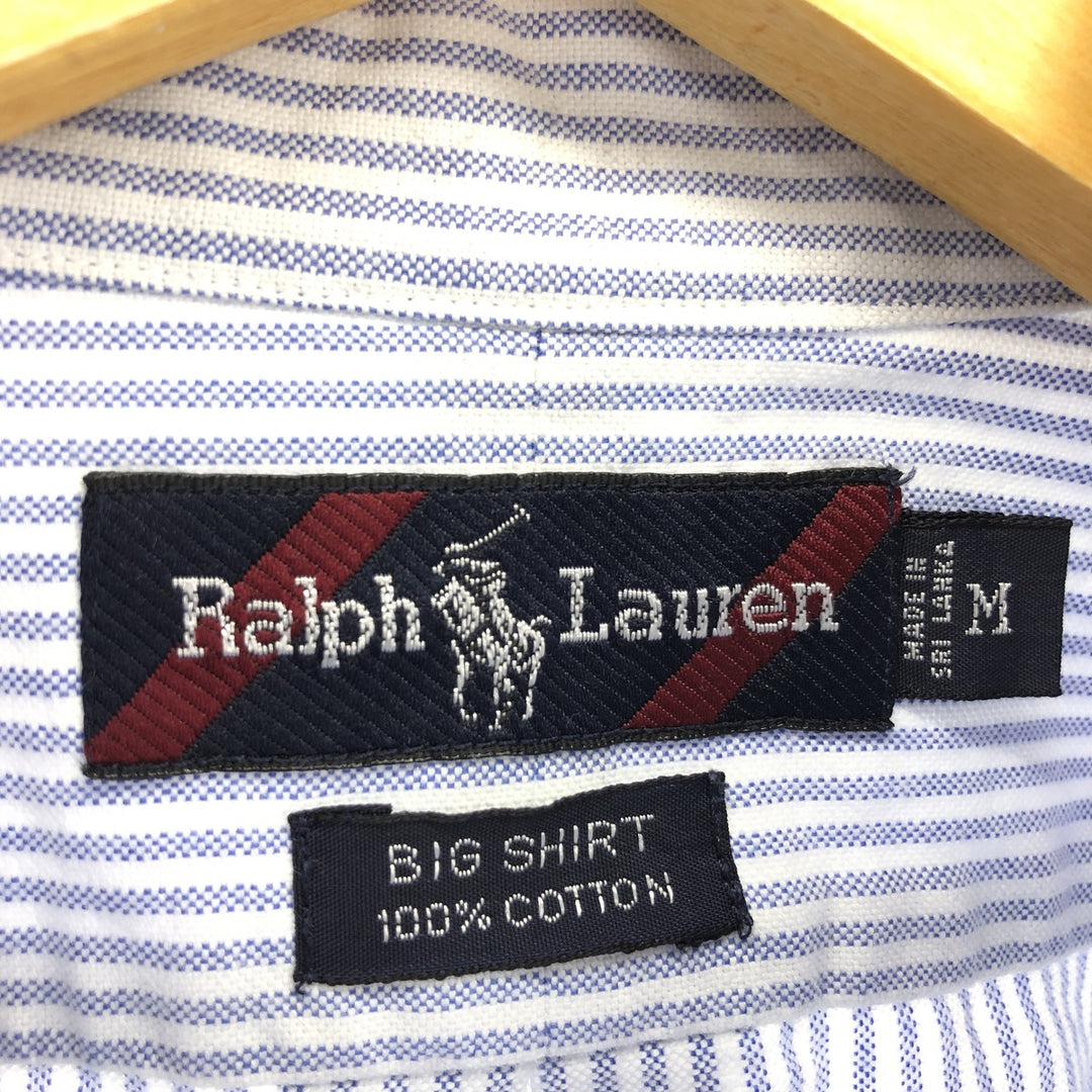 Ralph Lauren BIG SHIRT Long sleeve button-down striped shirt Men's M size / eaa467256