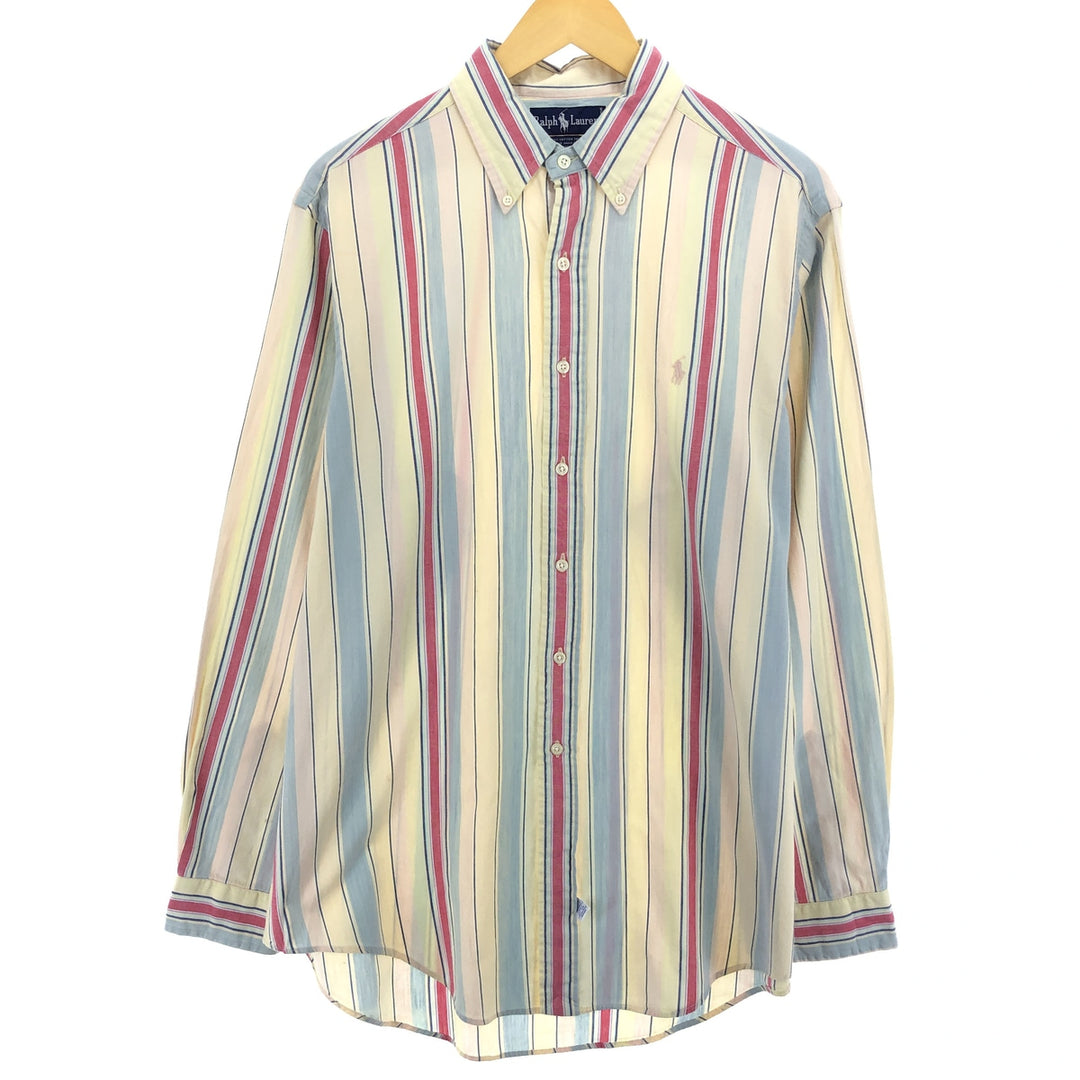 Ralph Lauren Multi-stripe Long Sleeve Button-down Striped Shirt Men's L size / eaa467257