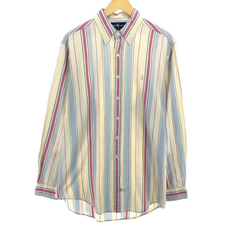 Ralph Lauren Multi-stripe Long Sleeve Button-down Striped Shirt Men's L size / eaa467257