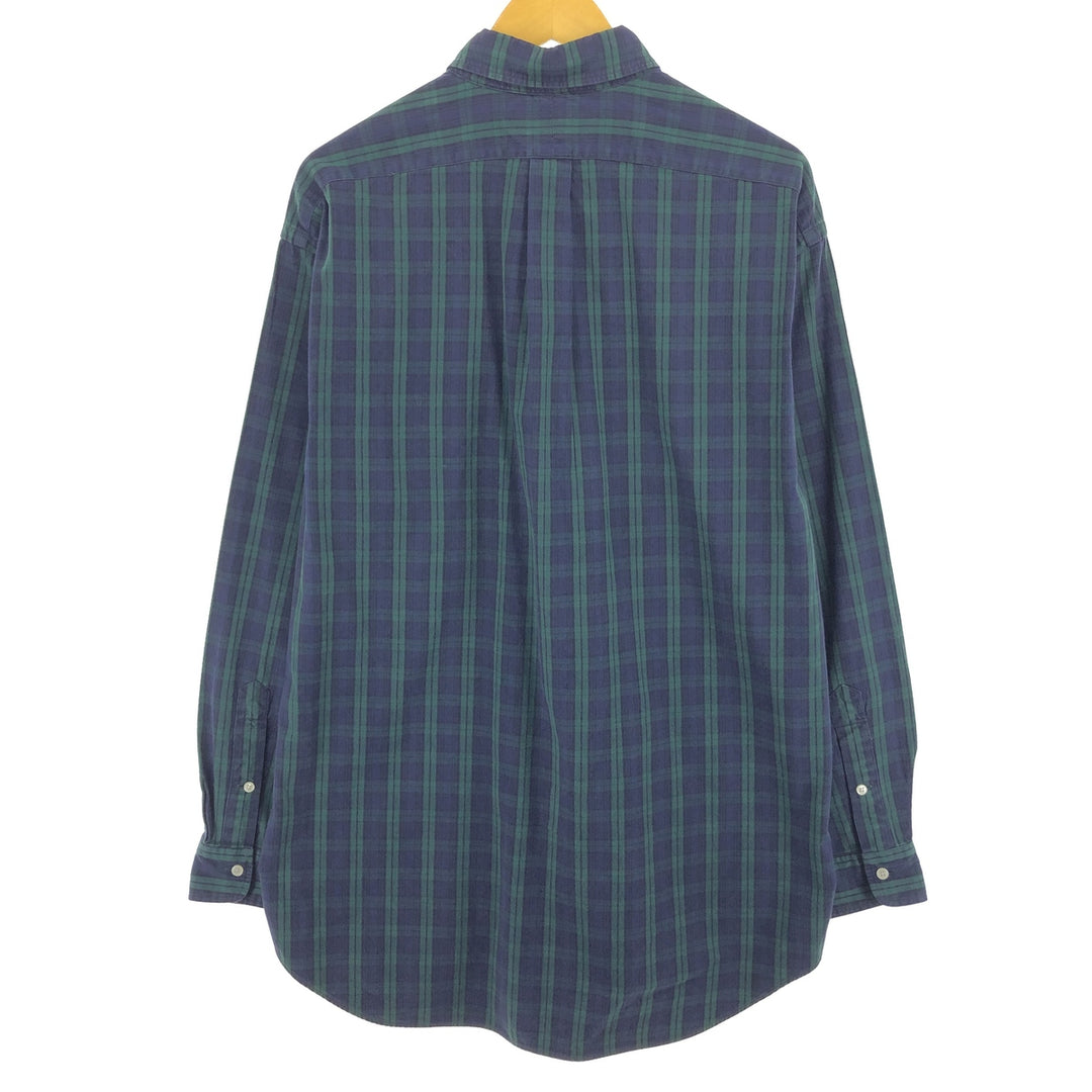 Ralph Lauren BIG SHIRT Blackwatch Check Long Sleeve Button-down Check Shirt Men's L size / eaa467258