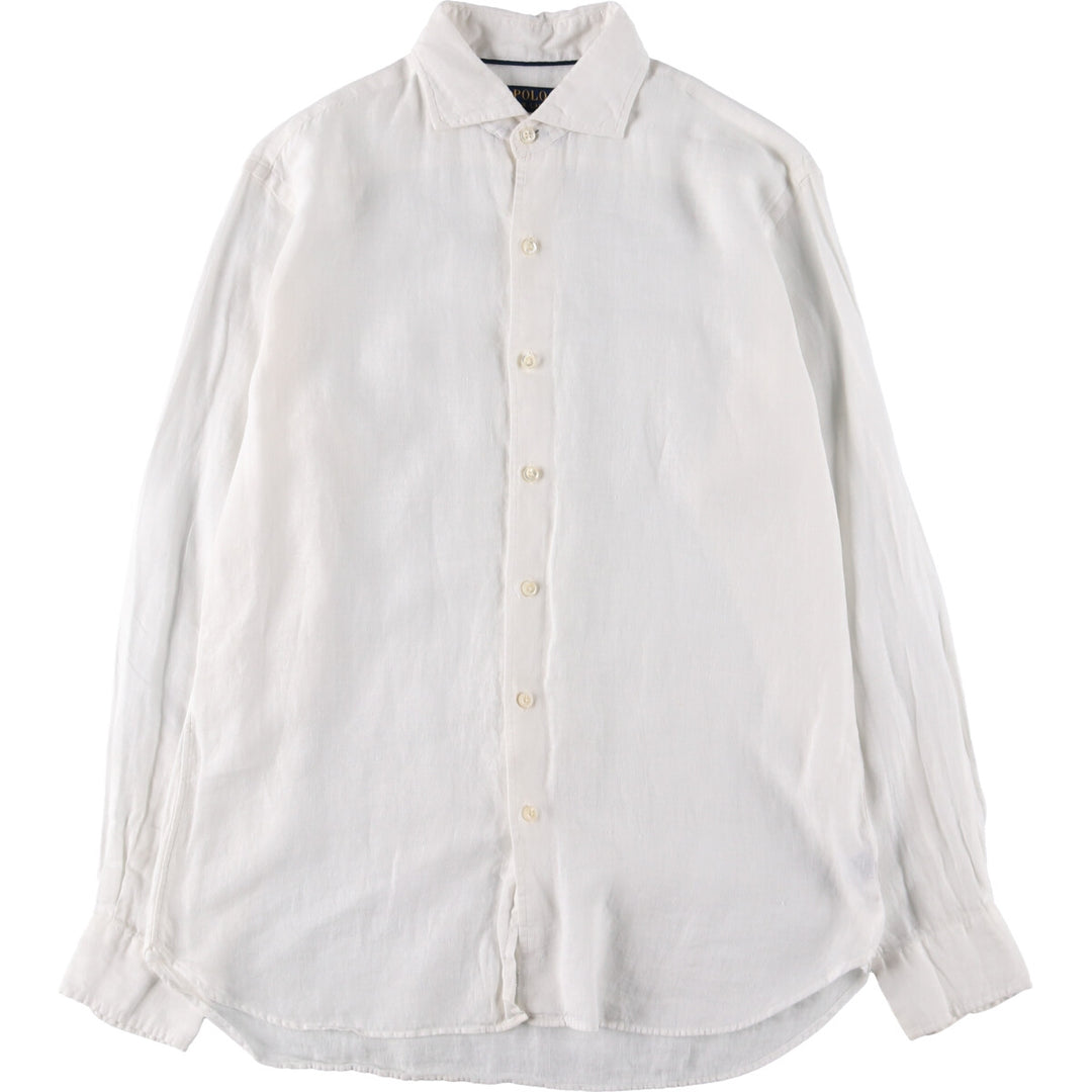 Ralph Lauren POLO RALPH LAUREN Wide collar long sleeve linen shirt Men's M equivalent / eaa467273