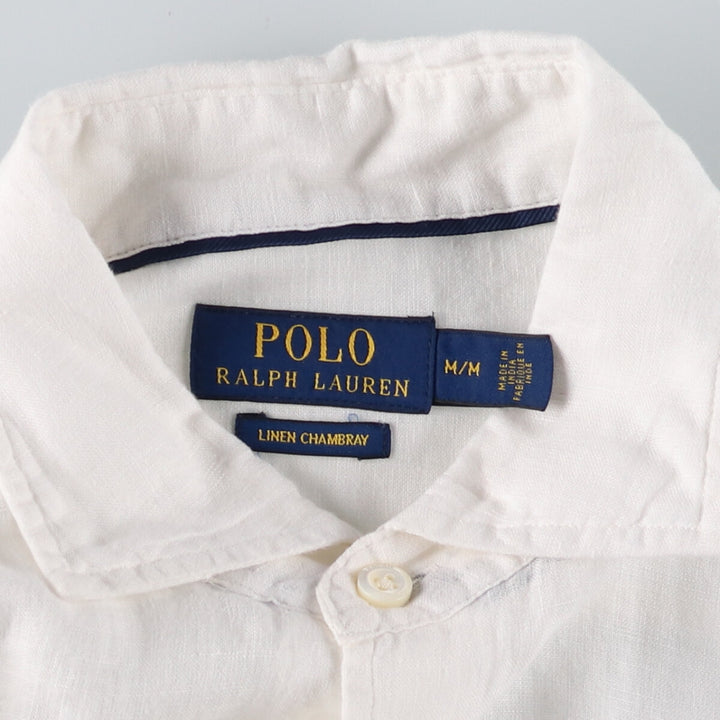 Ralph Lauren POLO RALPH LAUREN Wide collar long sleeve linen shirt Men's M equivalent / eaa467273