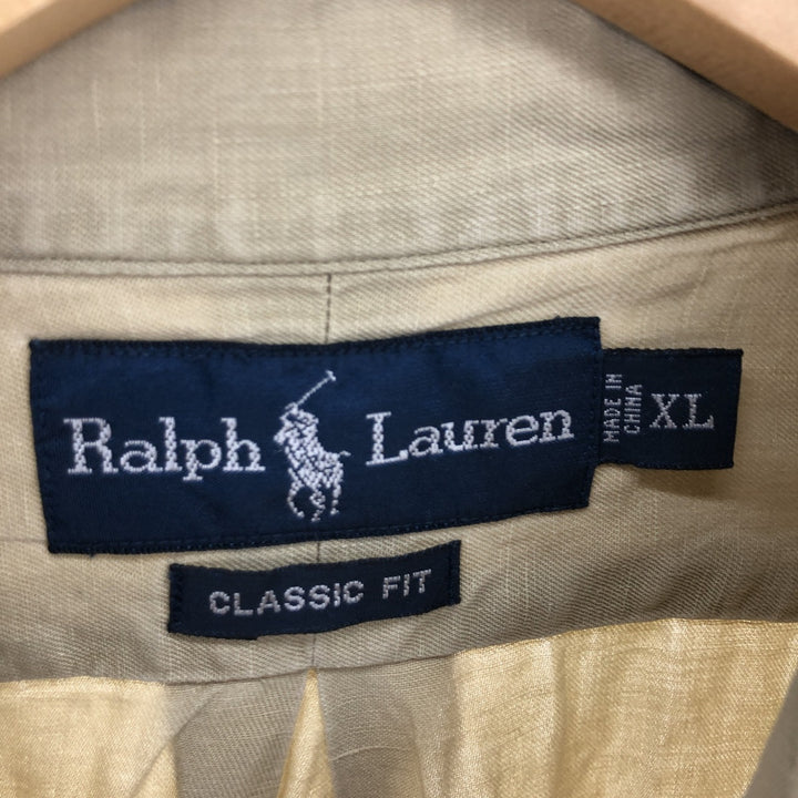Ralph Lauren Classic Fit Long Sleeve Linen Shirt Men's XL / eaa467278