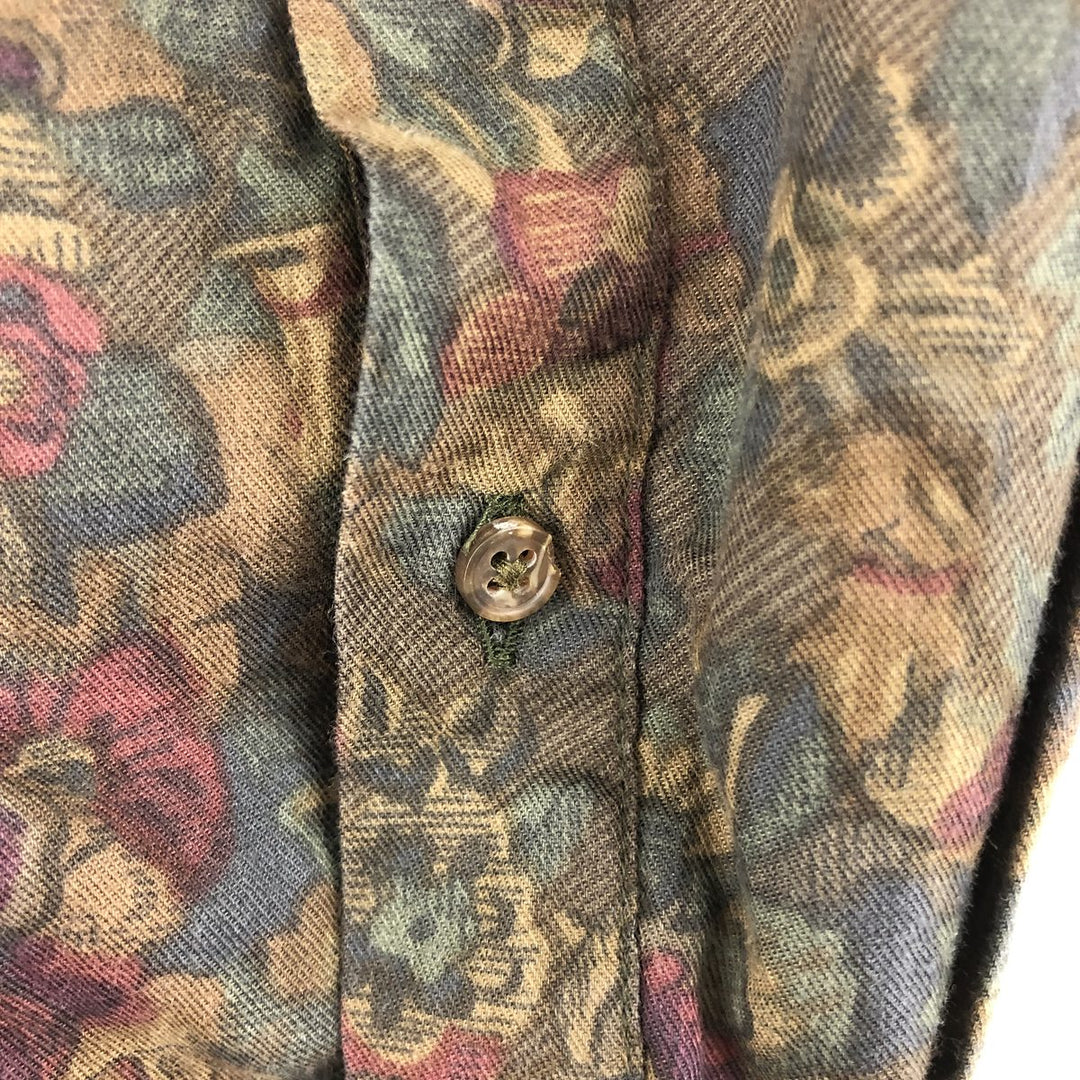 ~90'S Brooks Brothers Est.1818 Floral Long Sleeve Cotton Shirt Men's L Size Vintage /eaa467288