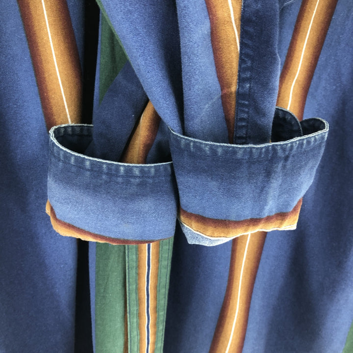 80'S Ralph Lauren CHAPS Long Sleeve Button Down Striped Shirt Men's L Size Vintage /eaa467302