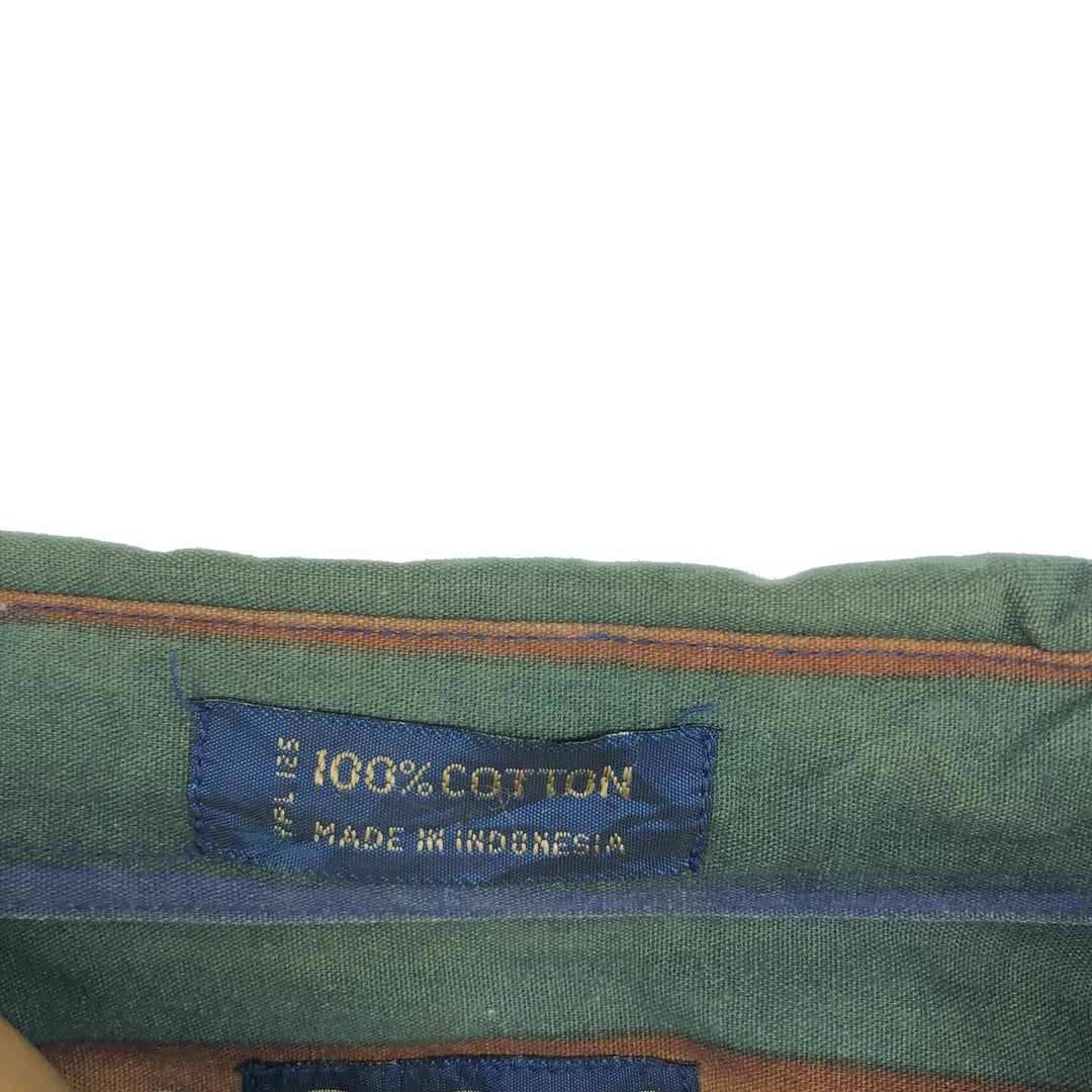 80'S Ralph Lauren CHAPS Long Sleeve Button Down Striped Shirt Men's L Size Vintage /eaa467302