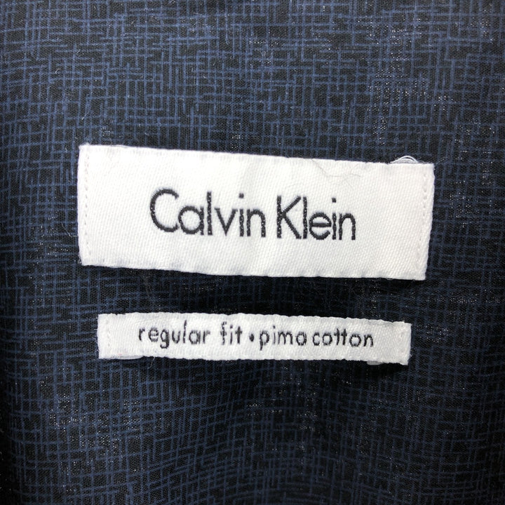 00'S Calvin Klein all-over print long sleeve cotton shirt, men's XL size / eaa467308