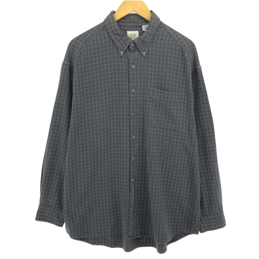 90'S GAP Old Gap Long Sleeve Button Down Check Shirt Men's XL Vintage /eaa467309
