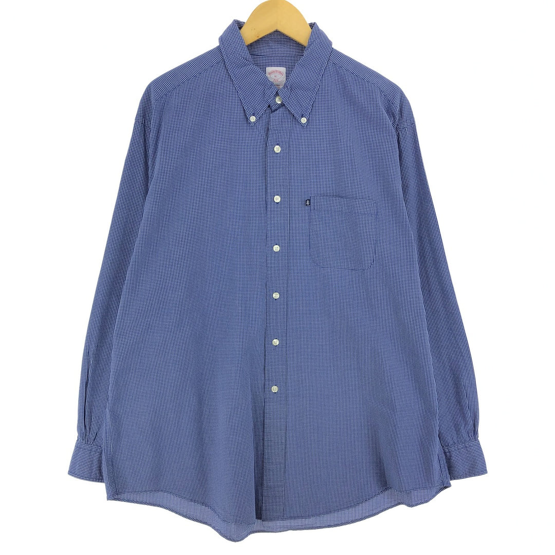 Brooks Brothers 346 Gingham Check Long Sleeve Button-Down Check Shirt Men's XL / eaa467310