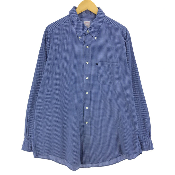 Brooks Brothers 346 Gingham Check Long Sleeve Button-Down Check Shirt Men's XL / eaa467310