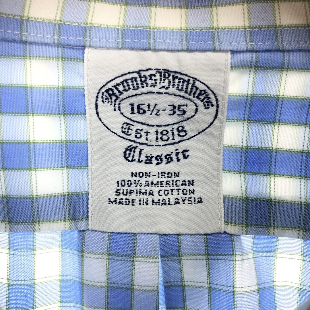 Brooks Brothers Long Sleeve Cotton Check Shirt Men's Size L / eaa467311