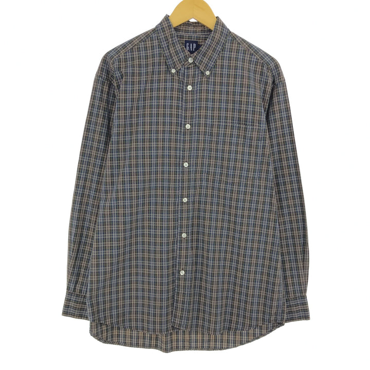 00'S GAP Tartan Check Long Sleeve Button-Down Check Shirt Men's M Size / eaa467313