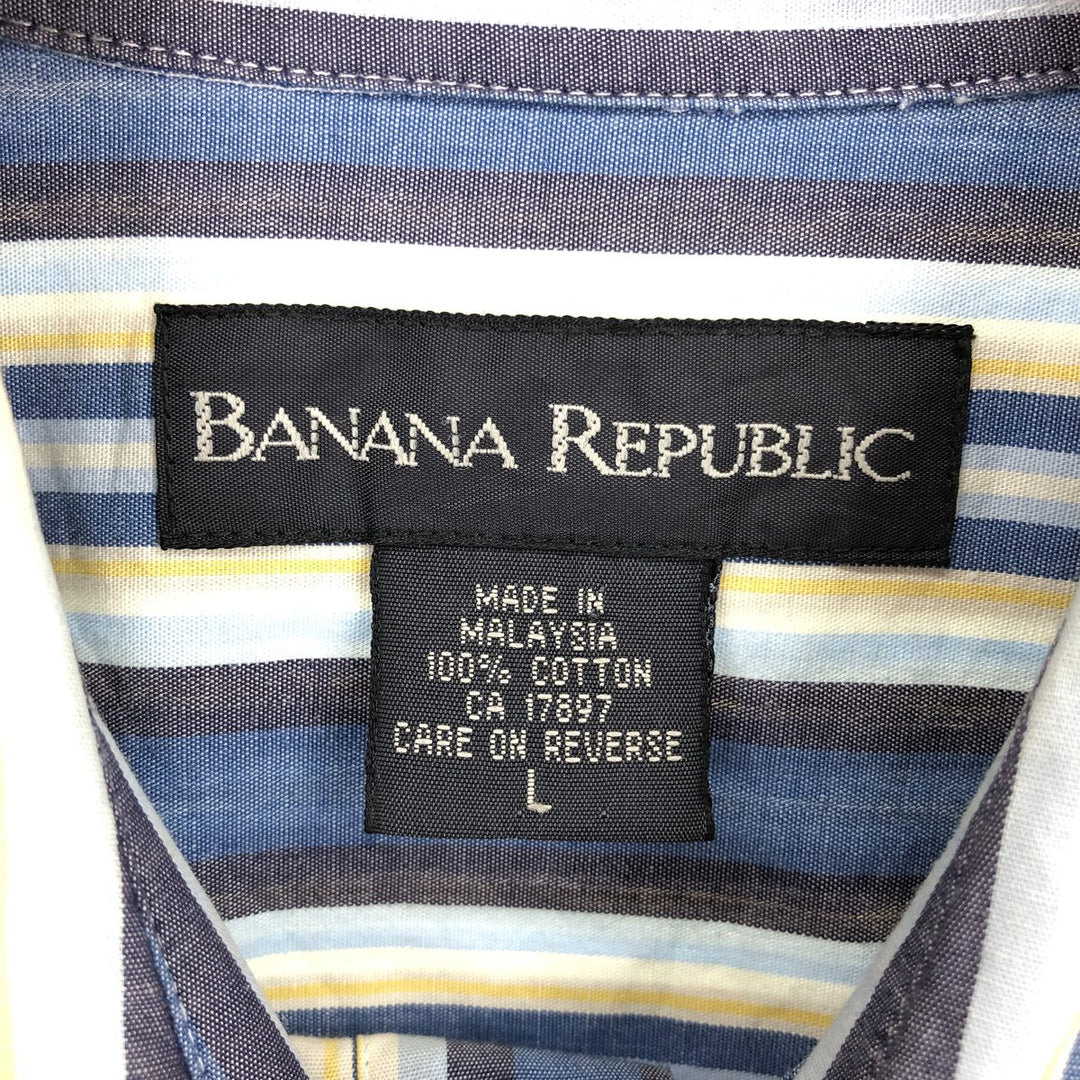 00'S Banana Republic Multi-stripe Long Sleeve Striped Shirt Men's L size /eaa467318