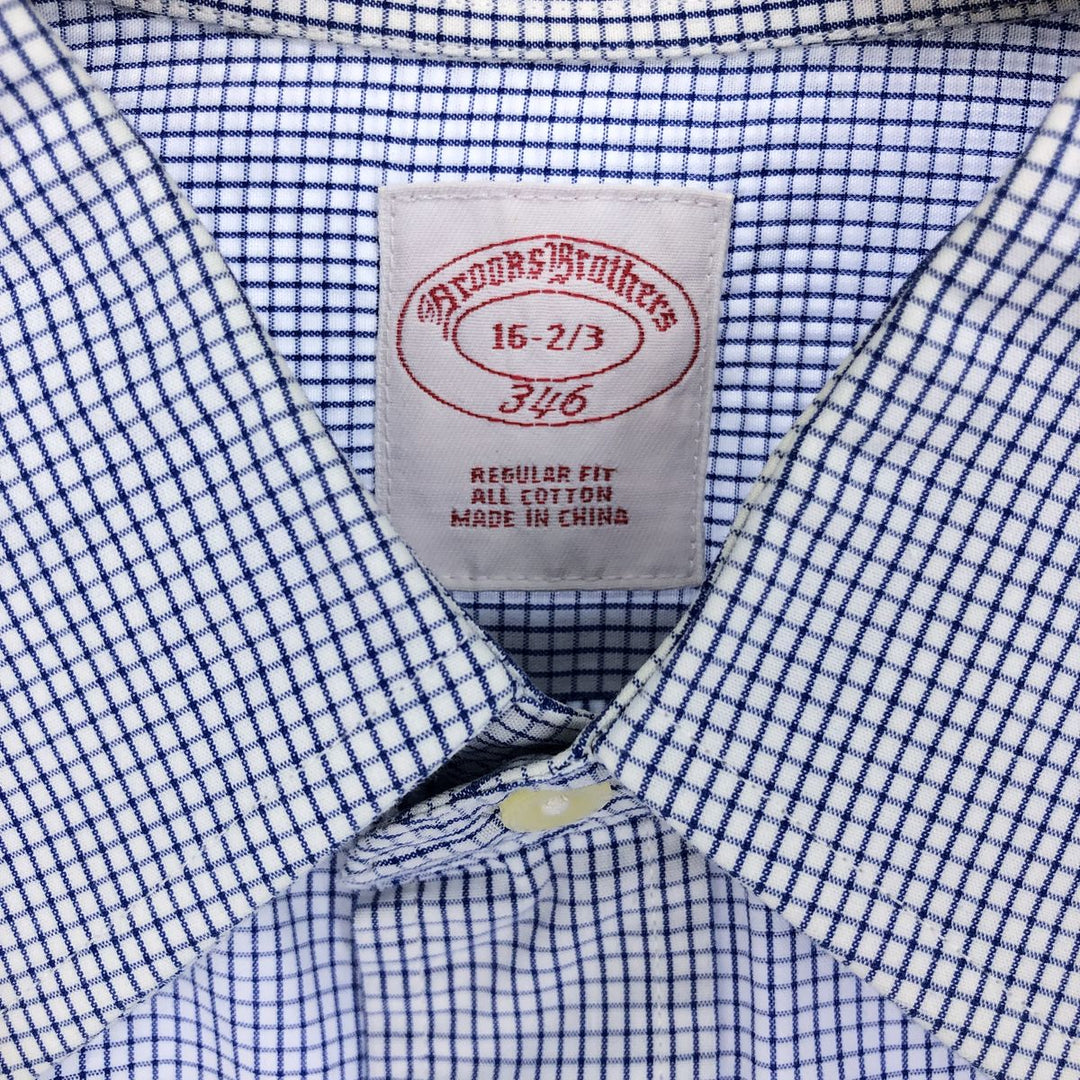 Brooks Brothers 346 long sleeve cotton check shirt, men's size L / eaa467320
