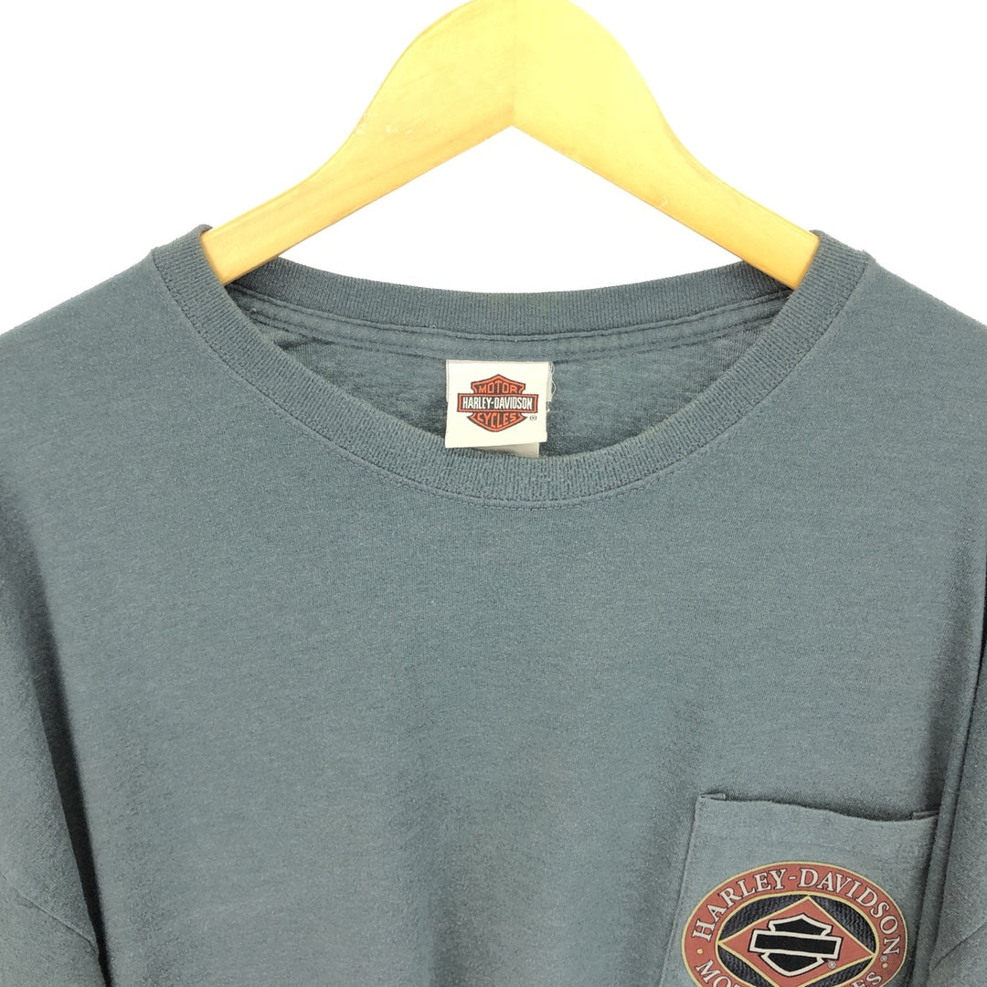 00'S Harley-Davidson Back Print Long Sleeve T-Shirt Made in USA Men's XXL /eaa467328