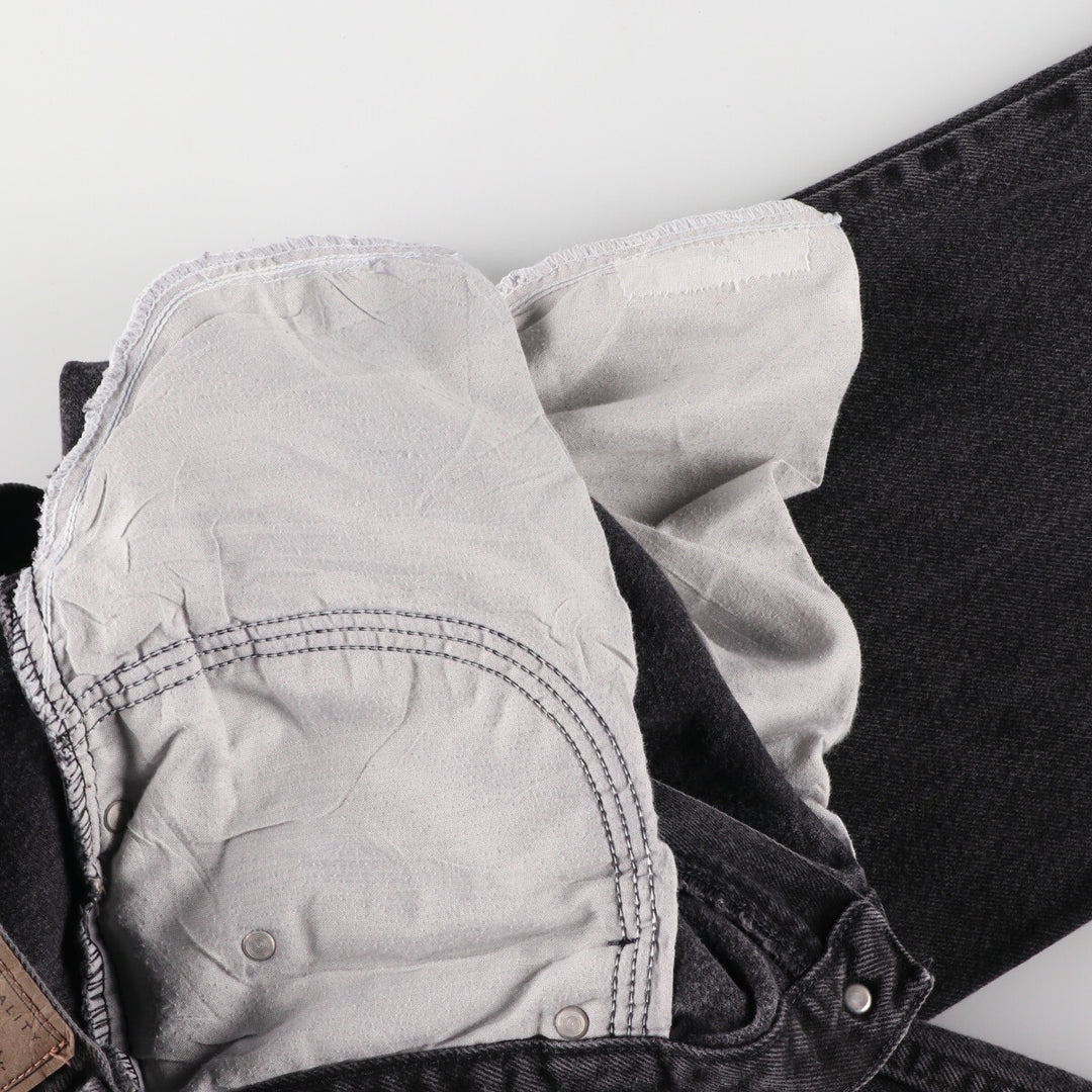 Wrangler RELAXED FIT Black Denim Tapered Denim Pants Men's W33 cotton black type Vintage Second Hand