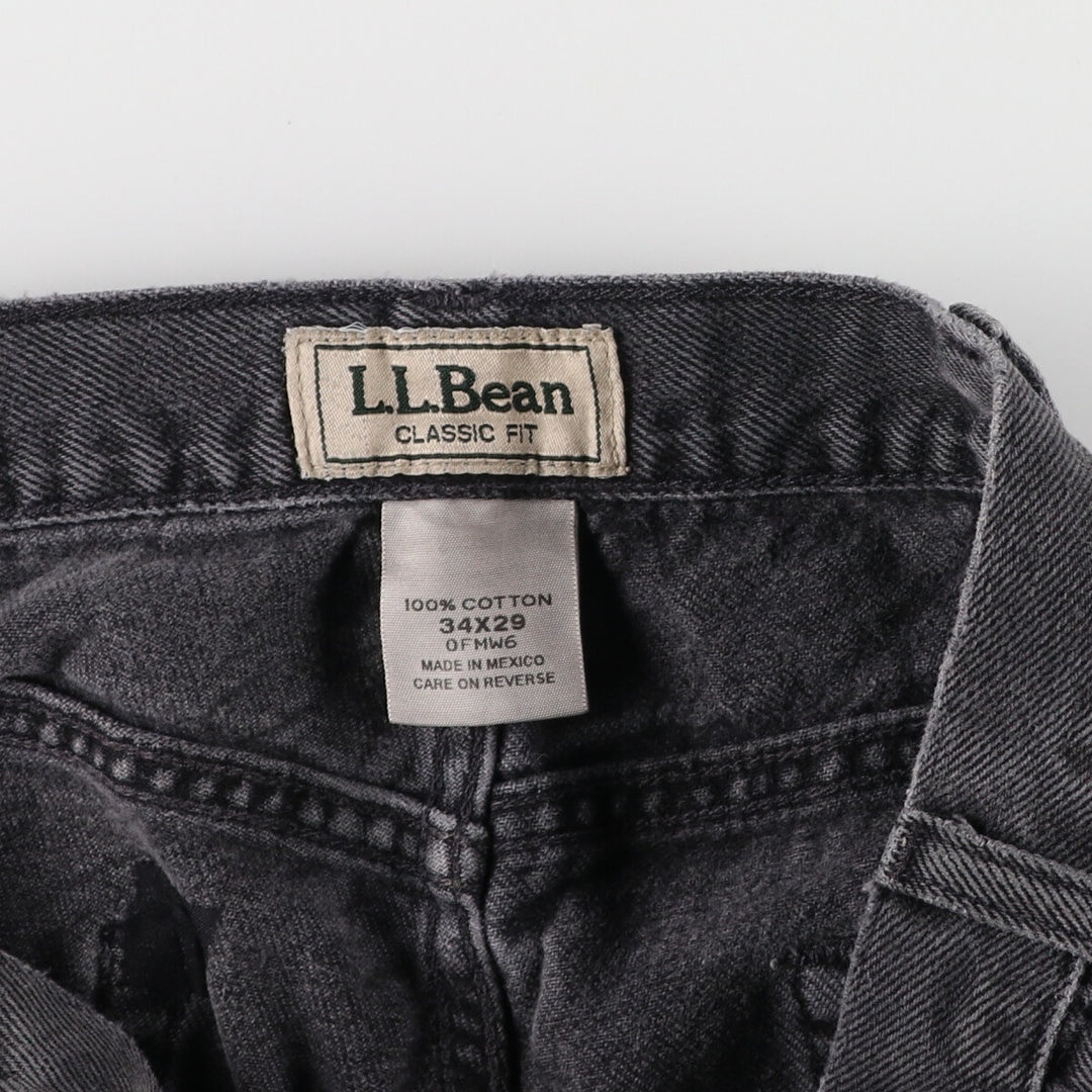 LLBean CLASSIC FIT Black Denim Tapered Denim Pants Men's W34 equivalent /eaa467402