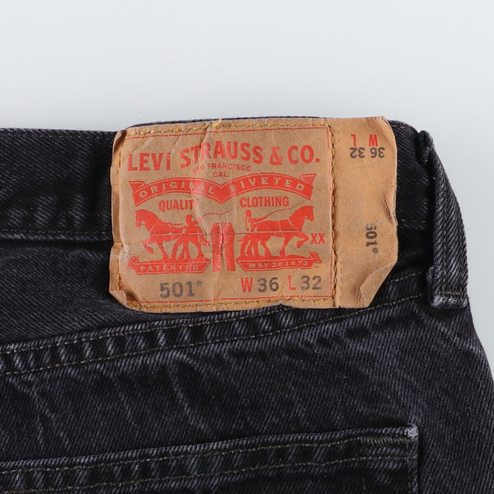 Levi's 501 Black Denim Straight Denim Pants Men's W37 equivalent / eaa467468