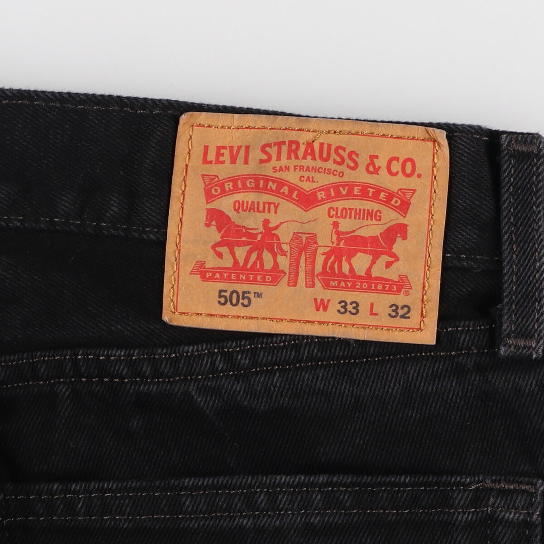 Levi's 505 Black Denim Tapered Denim Pants Men's W33 equivalent / eaa467491