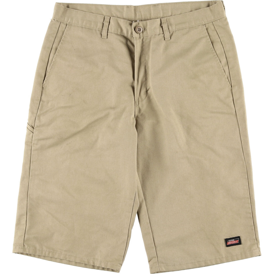 Dickies Work Shorts, Half Pants, Men's, W35 equivalent polyester Beige type Vintage Second Hand