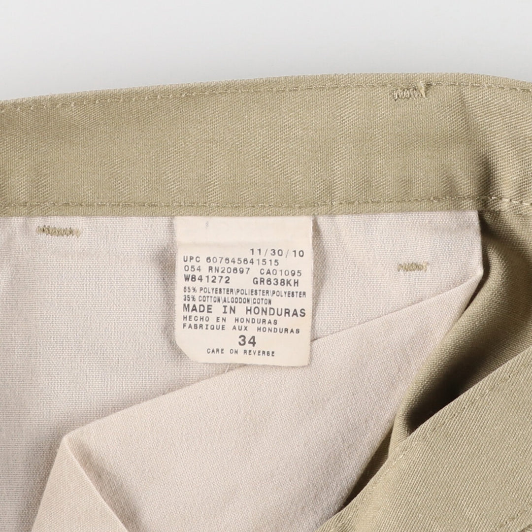 Dickies Work Shorts, Half Pants, Men's, W35 equivalent polyester Beige type Vintage Second Hand