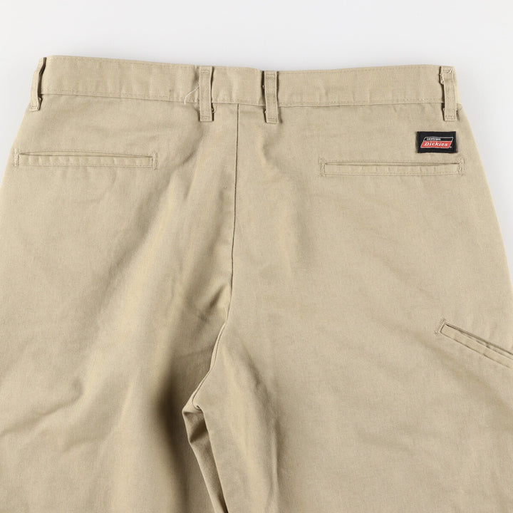 Dickies Work Shorts, Half Pants, Men's, W35 equivalent polyester Beige type Vintage Second Hand