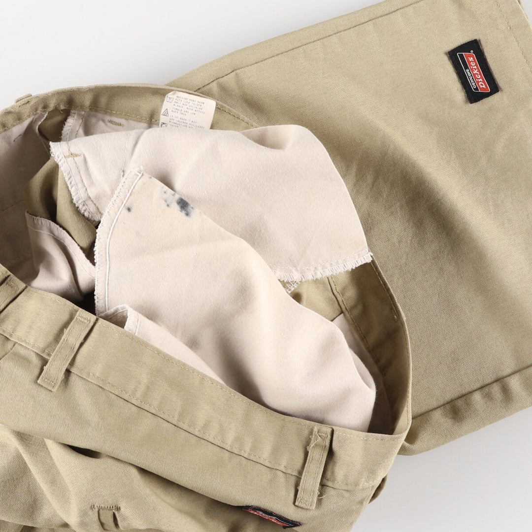 Dickies Work Shorts, Half Pants, Men's, W35 equivalent polyester Beige type Vintage Second Hand