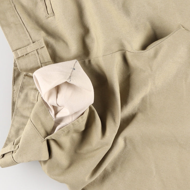 Dickies Work Shorts, Half Pants, Men's, W35 equivalent polyester Beige type Vintage Second Hand