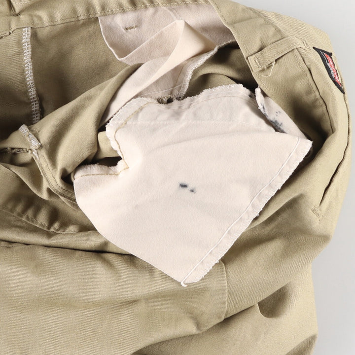 Dickies Work Shorts, Half Pants, Men's, W35 equivalent polyester Beige type Vintage Second Hand