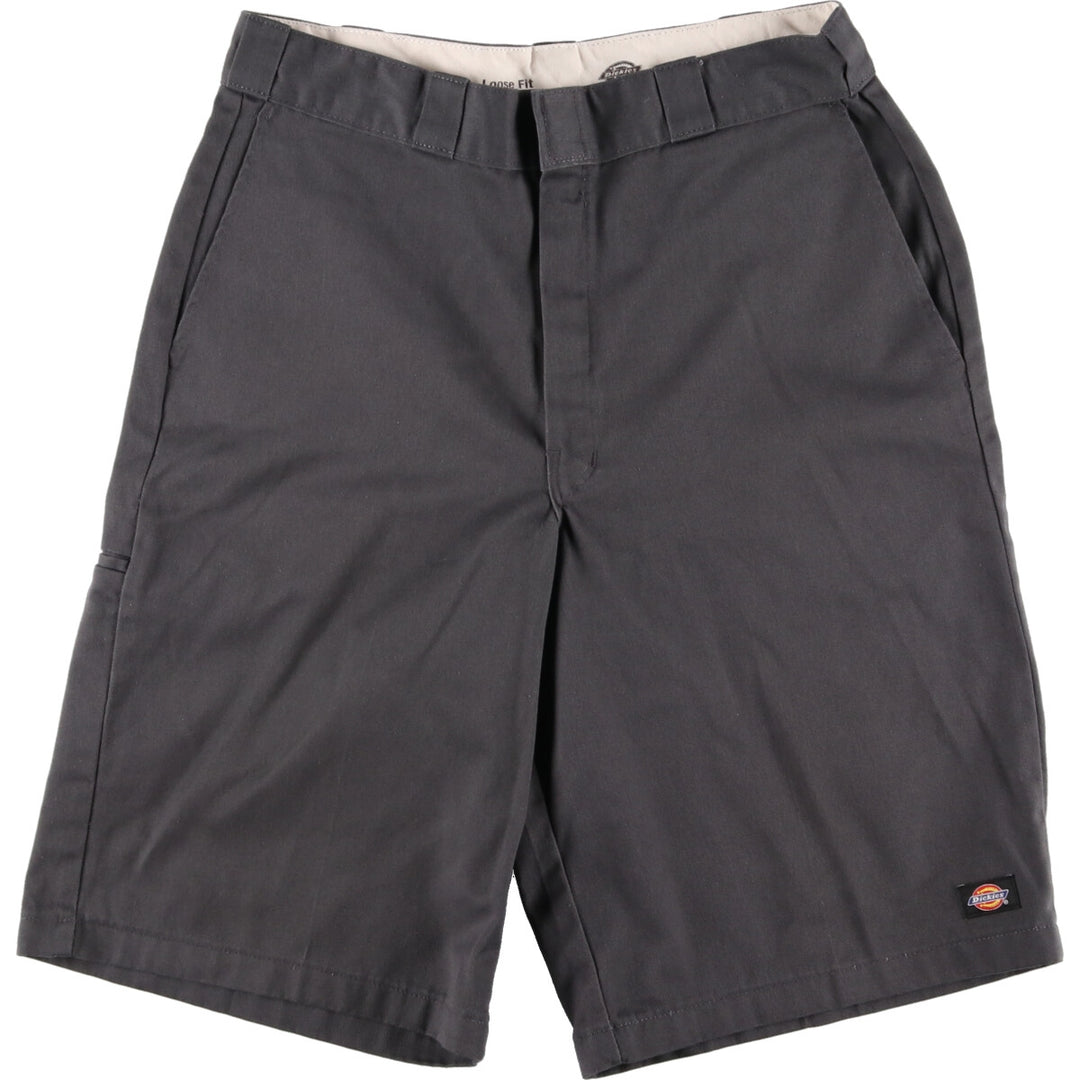 Dickies Loose Fit Work Shorts, Half Pants, Men's, W34 equivalent polyester gray type Vintage Second Hand