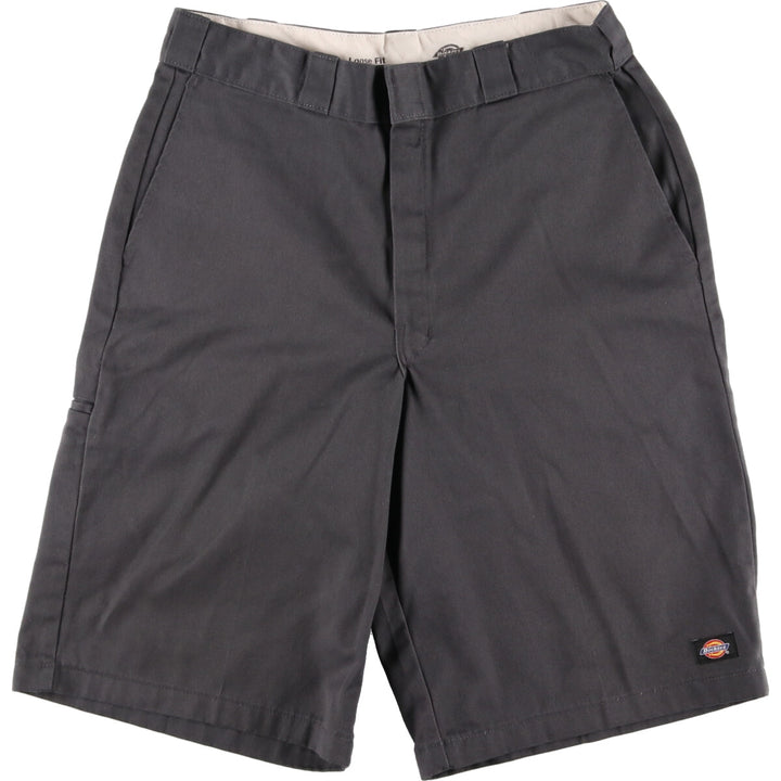 Dickies Loose Fit Work Shorts, Half Pants, Men's, W34 equivalent polyester gray type Vintage Second Hand