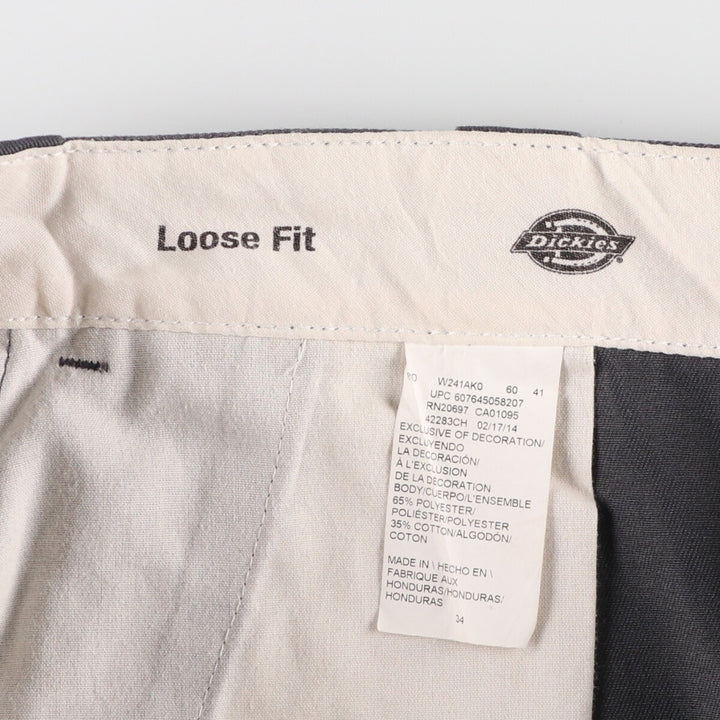 Dickies Loose Fit Work Shorts, Half Pants, Men's, W34 equivalent polyester gray type Vintage Second Hand