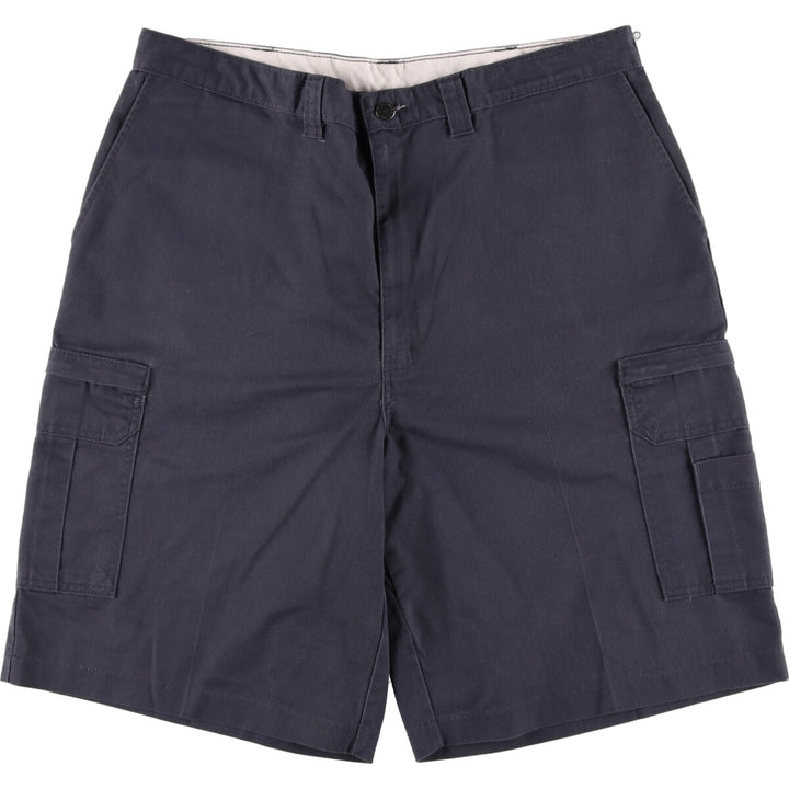 Dickies cargo shorts, half pants, men's, w37 equivalent, vintage polyester navy blue type Vintage Second Hand
