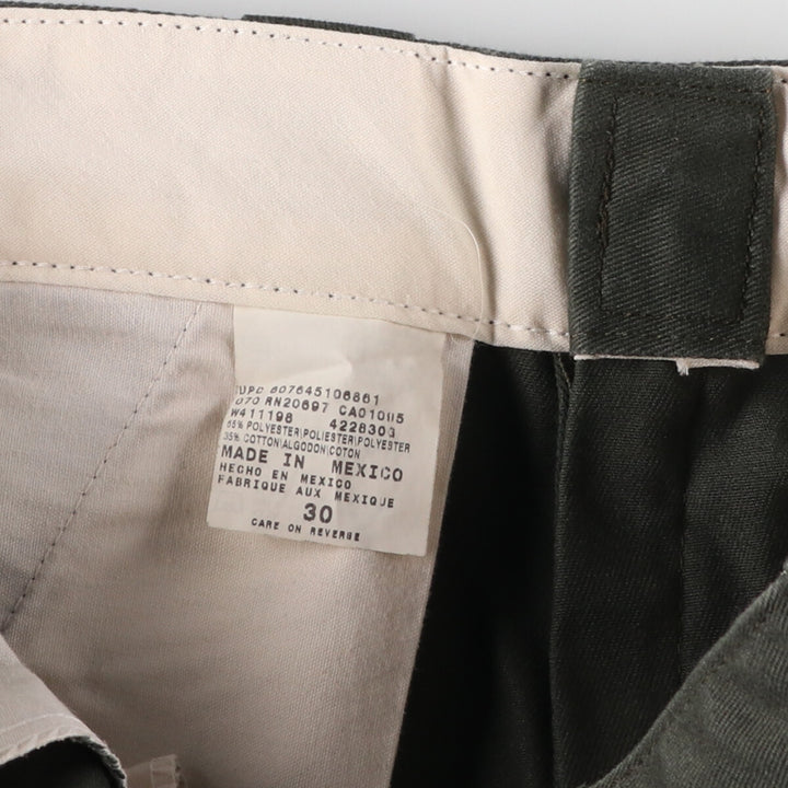 00'S Dickies work shorts, half pants, men's size w30 polyester Khaki type Vintage Second Hand