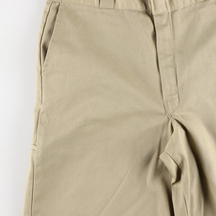 Dickies Loose Fit Work Shorts, Half Pants, Men's, W37 equivalent polyester Beige type Vintage Second Hand