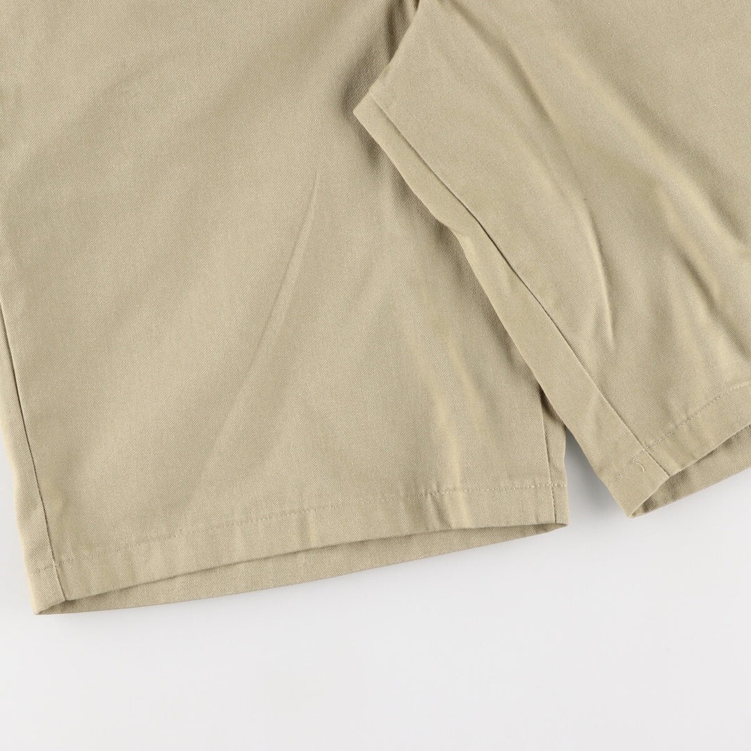 Dickies Loose Fit Work Shorts, Half Pants, Men's, W37 equivalent polyester Beige type Vintage Second Hand