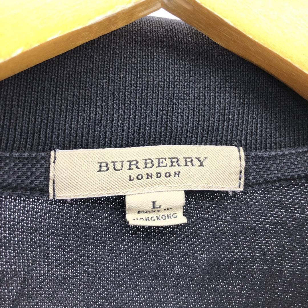 Burberry's LONDON long sleeve polo shirt, men's size L / eaa467571