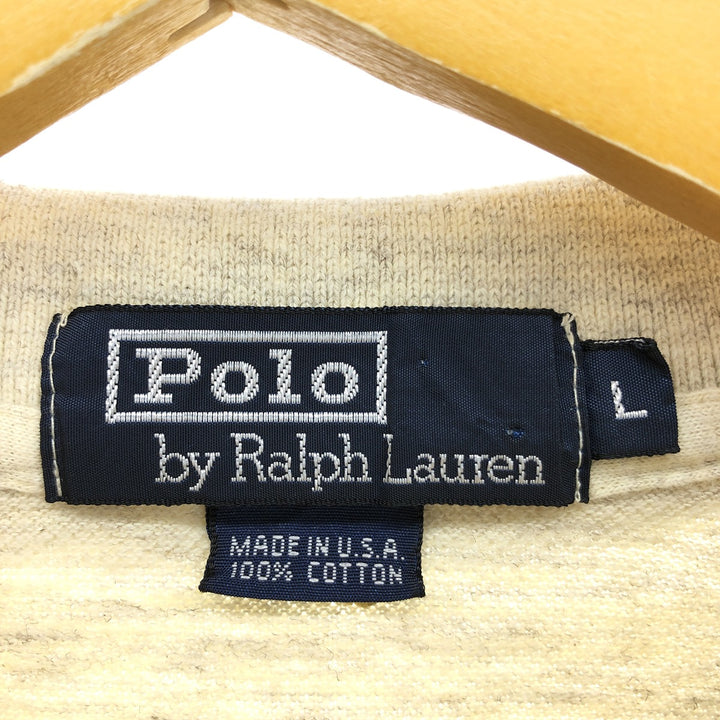 90'S Ralph Lauren POLO by Ralph Lauren long sleeve polo shirt made in USA, men's size L, vintage /eaa467576