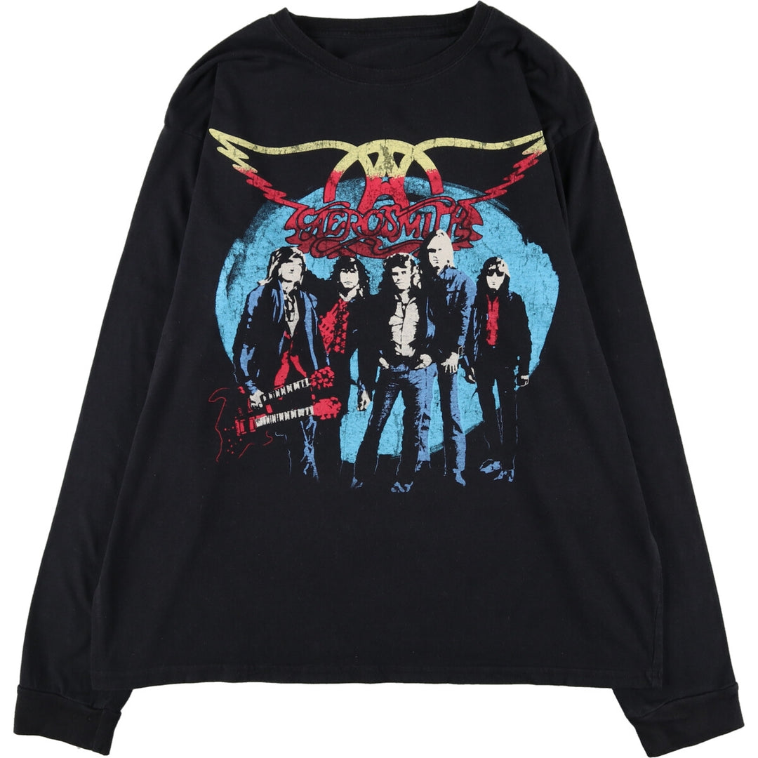 AEROSMITH Aerosmith double-sided print long sleeve t-shirt band t-shirt band t-shirt men's XXL equivalent /eaa467590