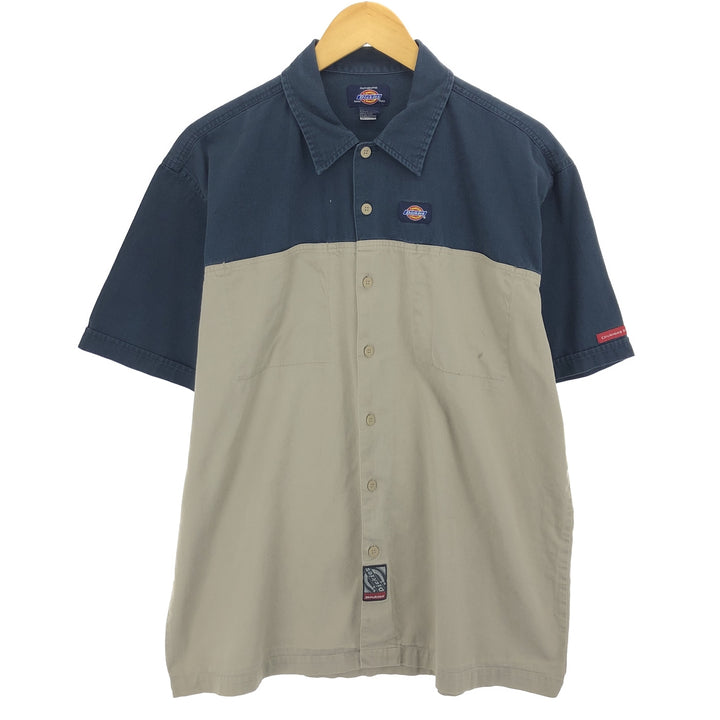 Dickies Two-tone short-sleeve work shirt, men's size L / eaa467634