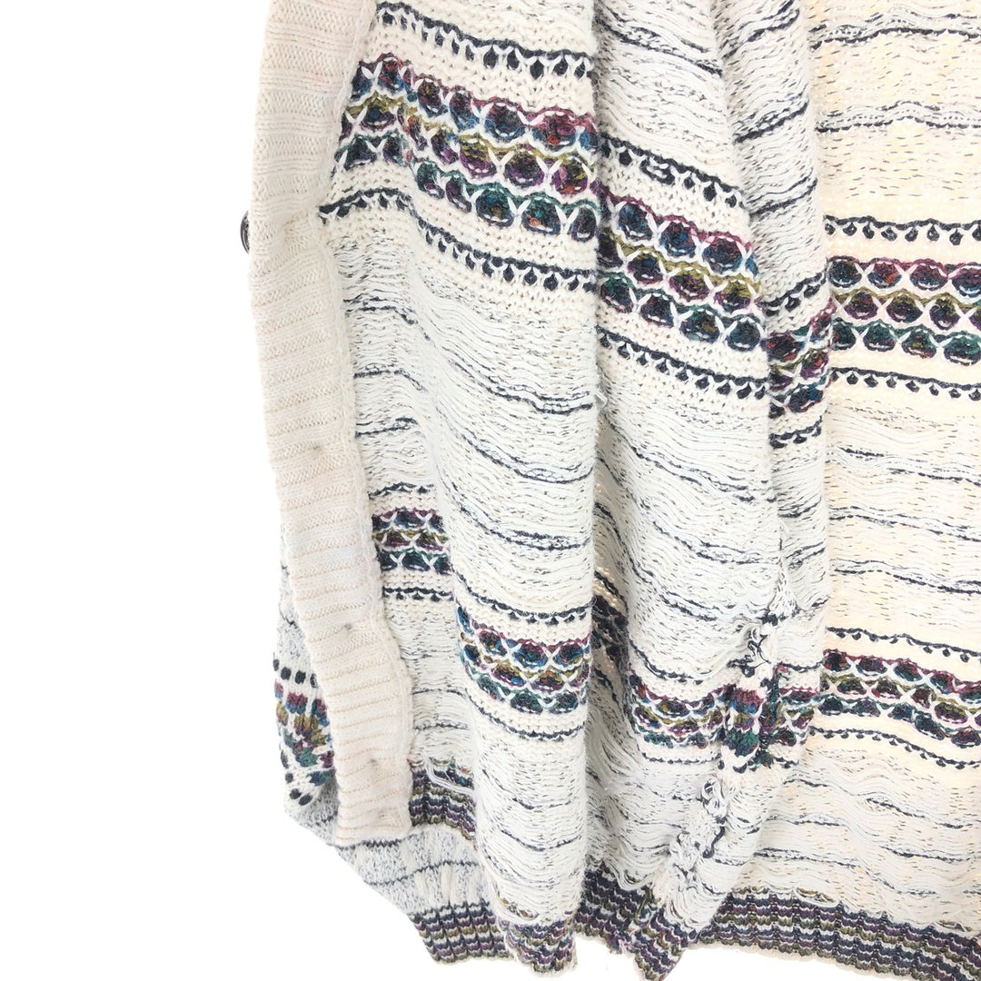 ETCHINGS All-over Print Ramie x Cotton Knit Cardigan, Men's L size /eaa467648