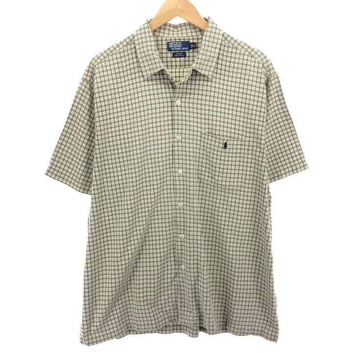 90'S Ralph Lauren POLO by Ralph Lauren ADAMS short sleeve open collar shirt men's XL equivalent vintage /eaa467715