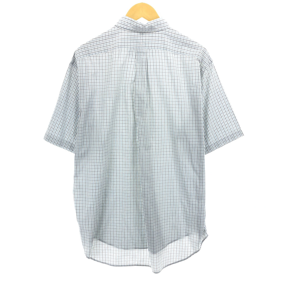 Ralph Lauren BLAIRE short sleeve button down check shirt men's size L / eaa467720