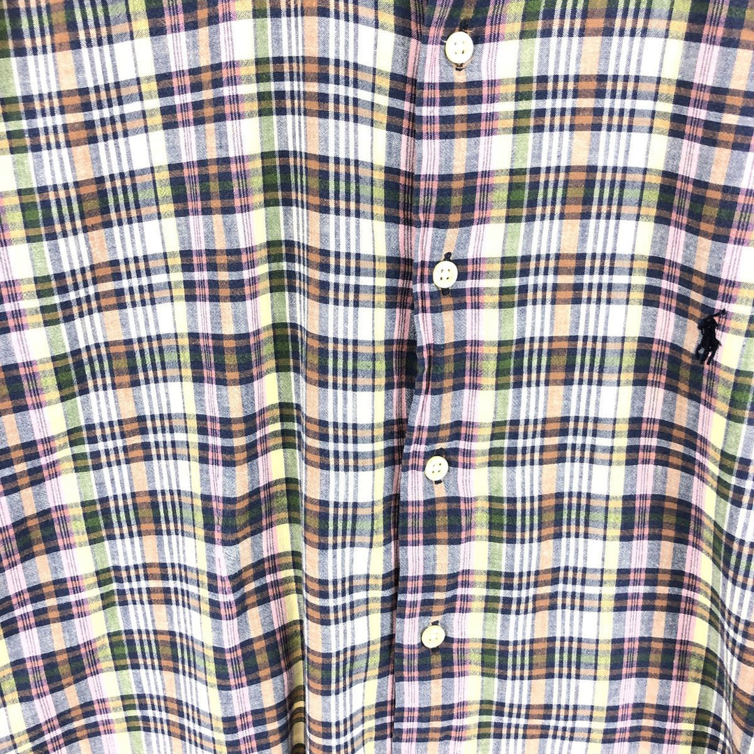 Ralph Lauren MCMEEL short sleeve button down check shirt men's XL equivalent vintage /eaa467724