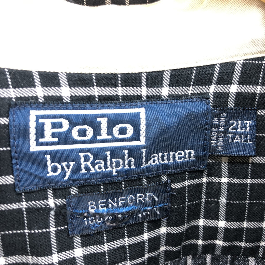 90'S Polo by Ralph Lauren Benford short sleeve cotton check shirt, men's XXL size, vintage /eaa467733