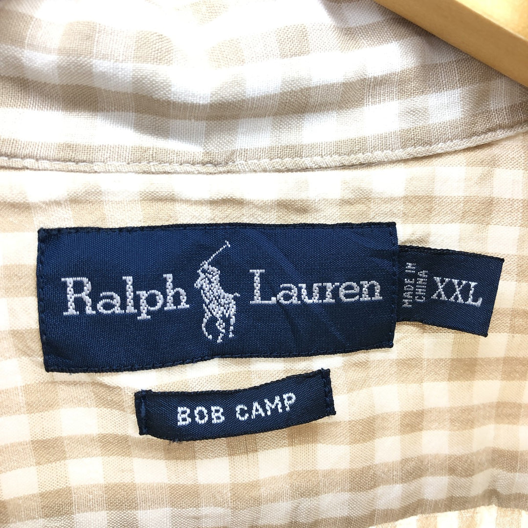 Ralph Lauren BOB CAMP short sleeve button down check shirt men's XXL equivalent / eaa467741